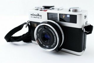 Minolta Hi - Matic F Rangefinder 35mm Film Camera From Japan [exc,  ]