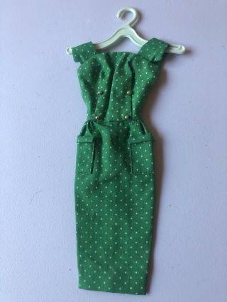 Vintage Barbie Doll Fashion Pak Green Polka Dot Dress