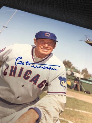 Leo Durocher 1969 Chicago Cubs HOF 1994 Signed Auto 8x10 Photo PSA/DNA 2