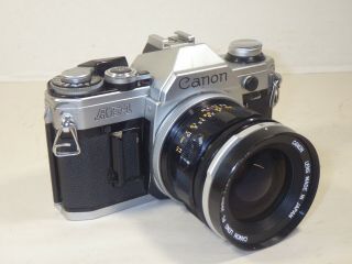 Canon Ae - 1 35mm Slr With Canon Fl 35mm F/2.  5 Lens In