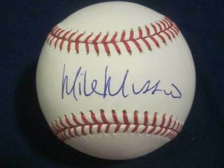 Mike Mussina Orioles Ny Yankees Baseball Hofer Autographed Mlb Ball Jsa