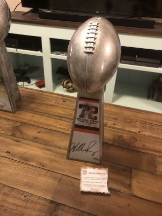 Chicago Bears William The Fridge Perry Signed Autograph Lombardi Trophy Schwartz