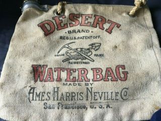 Vintage Desert Water Bag Ames Harris Neville San Francisco -