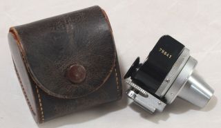 Leitz Wetzlar Variable Viewfinder For Leica Rangefinder Camera,  W/ Leather Case