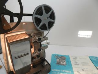 Bell & Howell B & H 8mm Film Projector Model 245BAY w/ Box Instructions 2