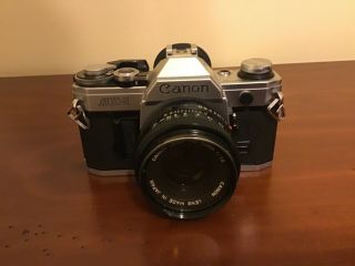 Canon AE - 1 35mm Camera w/ 50mm f/1.  8 FD Lens & Sears Compatible f80 - 200 mm lens 2
