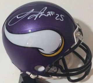 Latavius Murray Signed Autographed Minnesota Vikings Mini Helmet