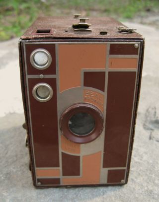Kodak No.  2a Beau Brownie Doublet Lens Art Deco Box Camera