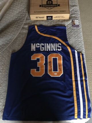 George Mcginnis Hof 2017 Signed Indiana Pacers Jersey Jsa