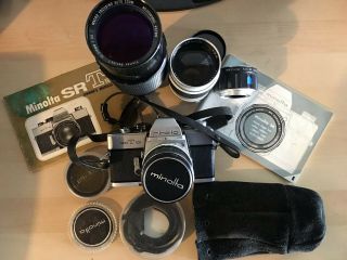 (bundle) Minolta Srt 101 W/ Minolta Mc Rokkor - Pf 58mm F/1.  4 Lens And More D10