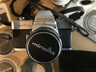 (Bundle) Minolta SRT 101 w/ Minolta MC Rokkor - PF 58mm f/1.  4 Lens And More D10 3