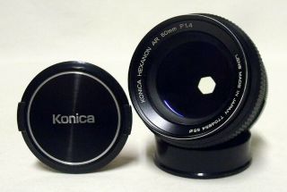 Konica Hexanon Ar F/1.  4 50mm Prime Lens Slr Film Camera Sony Dslr Micro W/caps