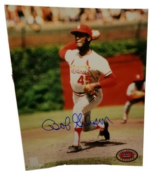 Bob Gibson Fleer Authentic Signed Autographed 8x10 Photo St Louis Cardinals