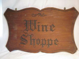 The Wine Shoppe Vintage Wooden Sign Wall Decor Plaque Jimi Gatlinburg Store Shop