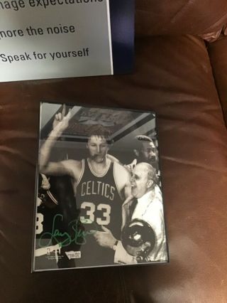 Nba Boston Celtics Larry Bird Autographed 8 " X 10 " Photo Signed Fanatics