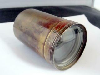 Antique Brass Petzval Barrel Lens F=130mm Apx 