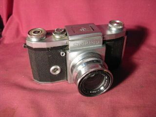 Vintage Praktica Camera W Carl Zeiss Jena Biotar 1:2 F=58cm Lens
