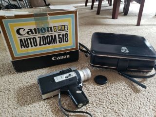 Canon Auto Zoom 518 8 Movie Camera W/ Case