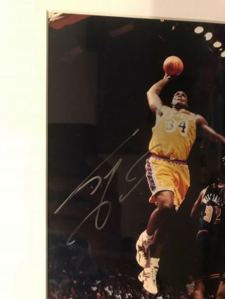 SHAQ SHAQUILLE O’NEAL LAKERS Signed Autograph 8X10 PHOTO MATTED & FRAMED 13x15 