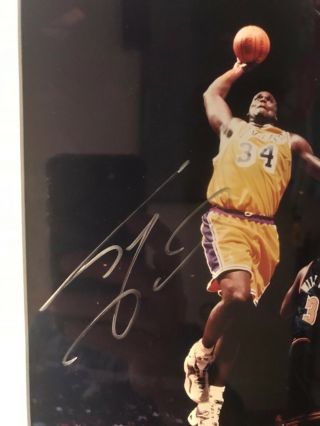 SHAQ SHAQUILLE O’NEAL LAKERS Signed Autograph 8X10 PHOTO MATTED & FRAMED 13x15 