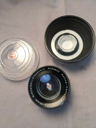 Kodak Retina Schneider - Kreuznach Curtar - C 35mm F:4 Lens W Case,