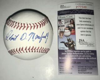 Rob Robert Manfred Jr Mlb Commissioner Real Hand Signed Omlb Baseball 1 Jsa