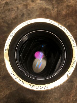 Isco Gottingen Hd 35mm Projector Lens Mc Anamorphic 2x - Model Ka298