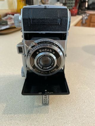 Kodak Retina 35mm Camera With Ektar 50mm F3.  5 Lens W/ Leather Case Compur