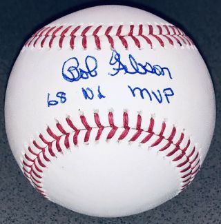 Bob Gibson Signed “64/67 World Series Mvp” Cardinals Autograph Mlb Baseball Jsa