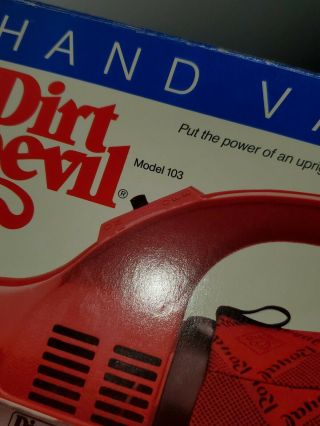 Dirt Devil Hand Vac Handheld Vacuum Model 103 Vintage With Bags 2