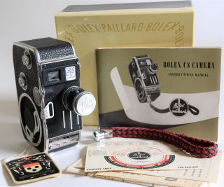 Ex Paillard Bolex C8 8mm Movie Camera,  Paillard Yvar 1.  9 13mm,  Orig Box,  Tag,