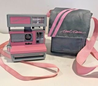 Polaroid Cool Cam 600 Instant Camera - Pink & Gray With Matching Case/bag