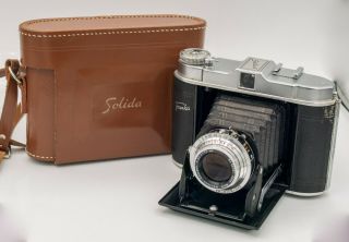 Franka Solida Ii 120 Roll Film Folding Camera W/ Enna Ennagon 7.  5cm.  F3.  5 Lens