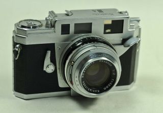 Konishiroku KONICA IIIA 35mm RANGEFINDER CAMERA & case,  HEXANON F:2 48mm Lens 3