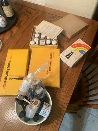 Vintage Kodak Retouching Colors Kit For Prints And Transparencies Dry Dye