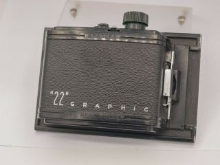 Graflex 22 6x6 120 Roll Film Back For 3x4 Speed Crown Graphic Camera - No Slide