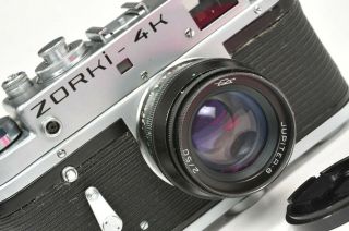 Zorki 4k Rangefinder Camera With Jupiter 8,  Based On Leica,  After Cla Service