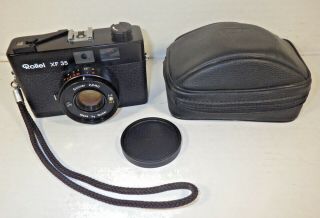 Rollei Xf 35 Rangefinder 35mm Film Camera Sonnar 2,  3/40 Lens & Case,  Lens Cap