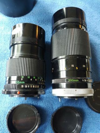Canon Fd 200mm Lens 1:4 & Fd 135mm 1:3.  5 Lens,  Pre - Owned _a17