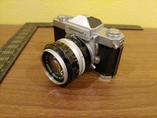 Japan Vintage Nikon Nikkormat FT SLR Camera w Nikkor - S 1:1.  4 f=50mm Nippon Lens 2