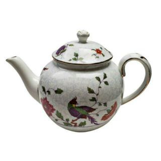Vintage Crown Staffordshire England Bird Of Paradise Tea Pot No 592627