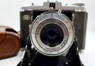 Vintage Zeiss - Ikon Nettar Folding Camera 75 Mm Plus Case