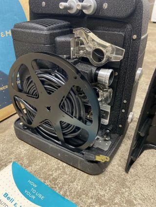 Vintage Bell & Howell Model 256 8mm Movie Projector w/ OG Box,  Instructions 3