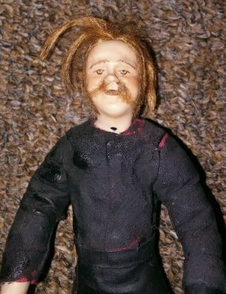 Vintage Ooak Artisan Crafted Dollhouse Miniature Man Doll