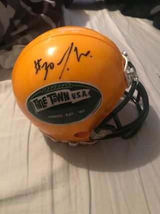 Jamaal Williams Autographed Green Bay Packers Football Mini Helmet Titletown