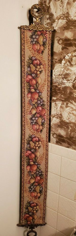 Victorian Style Tapestry Wall Hanging With Brass From Corona Decor