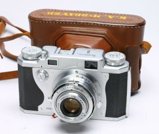 Konica Ii 35mm Film Rangefinder Camera,  Hexanon 50mm F/2.  8 Lens 46503