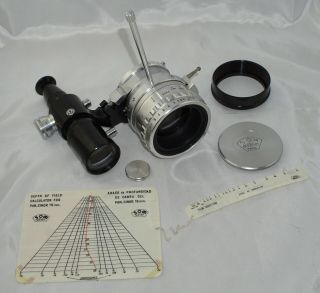 Som Berthiot Paris Pan - Cinor F2.  8 20 - 60mm C Mount Lens W/ Accessories