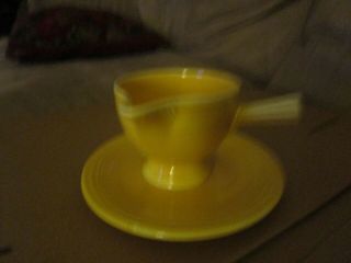 Vintage Fiestaware Demitasse Cup & Saucer - Yellow