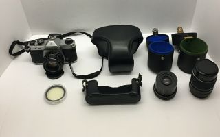 Pentax Asahi K1000 Camera With - Bundle - -